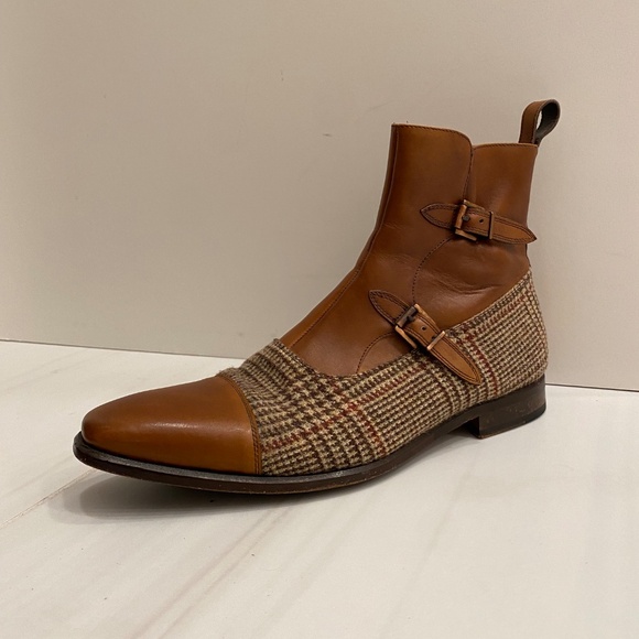 Octavian Buckle Boot // Tweed Sartorial // Med Brown Painted Calf (US: 10) main image 6